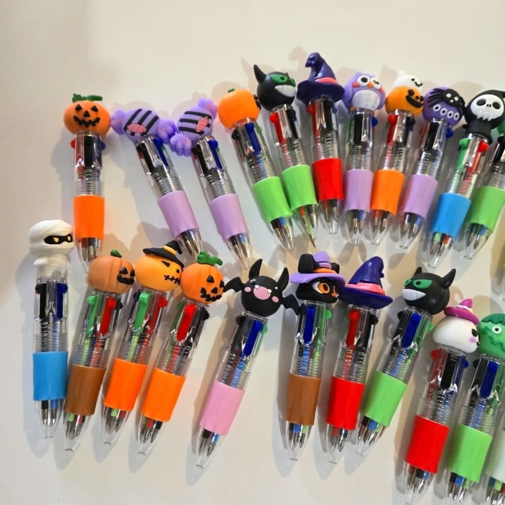 10 Mini Colorful Halloween Themed Pens
